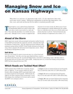 Managing Ice and Snow.indd - Kansas Department of Transportation
