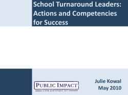 the school turnaround challenge