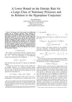 A Lower Bound on the Entropy Rate for a Large Class of Stationary