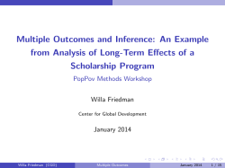 Multiple Outcomes and Inference