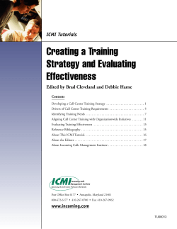 Creating A Training Strategy And Evaluating Effectiveness