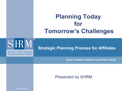 II. The Strategic Planning Process