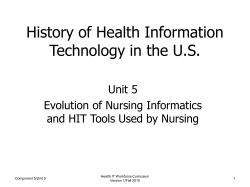 The Evolution of Nursing Informatics