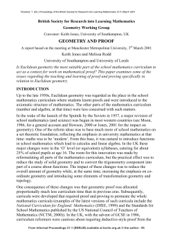Geometry and proof