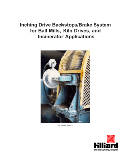 Inching Drive Backstops/Brake System for Ball