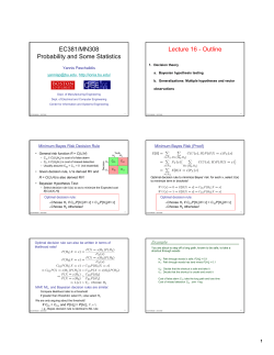EC381/MN308 Probability and Some Statistics Lecture 16