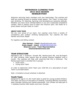 METROROCK CLIMBING TEAM 2015