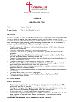 teacher job description