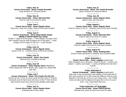 Course: Huron Oaks Game: Couples Scramble Course: Greenwood