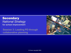 Secondary National Strategy Mathematics