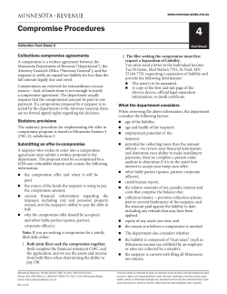 Collection Fact Sheet 4, Compromise Procedures