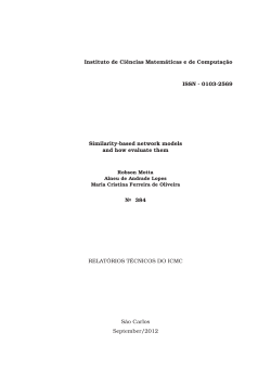 Similarity-based network models and how evaluate them - Icmc-Usp