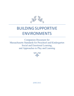 The Learning Environment - Massachusetts Department of