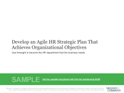 Develop an Agile HR Strategic Plan That Achieves Organizational