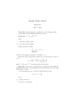 Simple Melitz Model