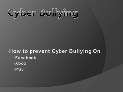 Cyber Bullying Presentation - PowerPoint format