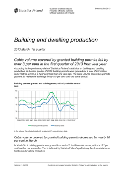 Building and dwelling production