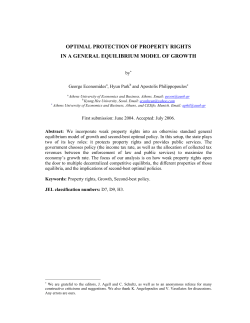 optimal protection of property rights in a general equilibrium model