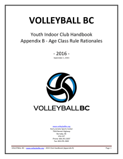 Fair Play Rule - Volleyball BC