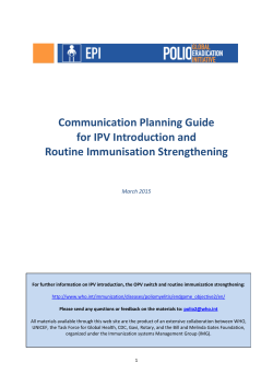 Suggested Composition of a RI/IPV/NV