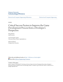 Critical Success Factors to Improve the Game Development Process