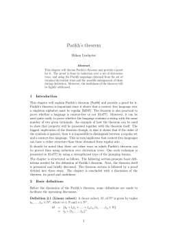 Parikh`s theorem