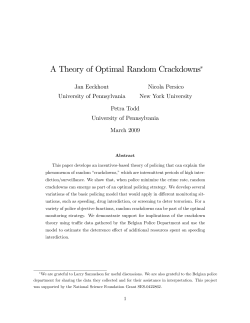 A Theory of Optimal Crackdowns