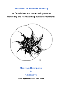 Live foraminifera as a new model system for monitoring and