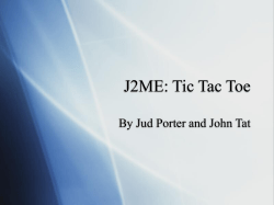 J2ME: Tic Tac Toe