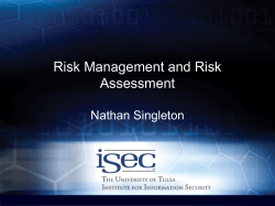 Risk Management is&hellip;
