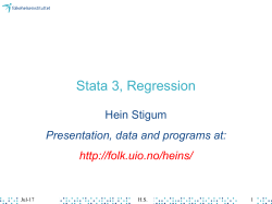 Stata 3, Regression
