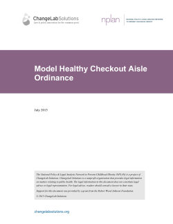 Model Healthy Checkout Aisle Ordinance