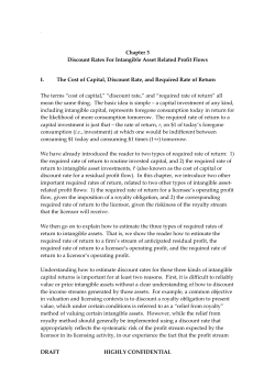 DRAFT HIGHLY CONFIDENTIAL Chapter 3 Discount Rates For
