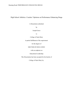 Greco, Joseph. High School Athletics: Coaches` Opinions on