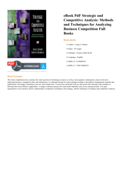 eBook PdF Strategic and Competitive Analysis