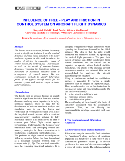 influence of free - play and friction in control system on aircraft flight