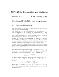 MTH 202 : Probability and Statistics