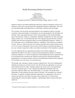 Really Reorienting Modern Economics
