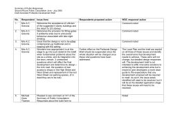 No. Respondent Issue Area Respondents proposed action WDC
