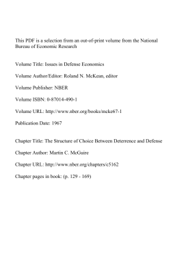 The Structure of Choice Between Deterrence and Defense