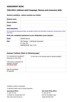 Learning and Assessment Strategies for LLN