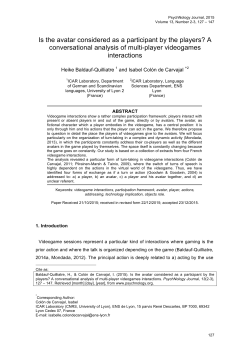 A conversational analysis of multi-player videogames