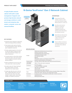 N-Series TeraFrame® Gen 3 Network Cabinet