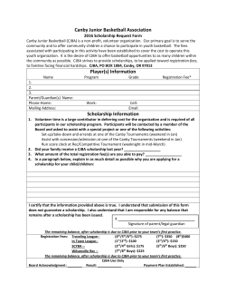 Canby Junior Basketball Association Player(s) Information