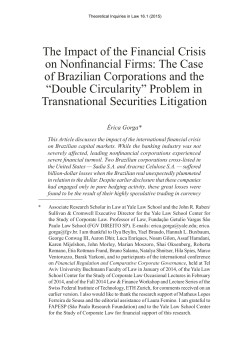 The Impact of the Financial Crisis on Nonfinancial Firms: The Case