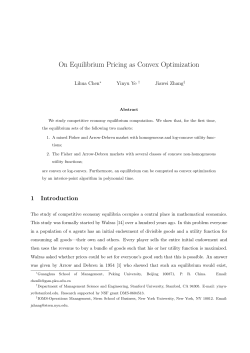 On Equilibrium Pricing as Convex Optimization
