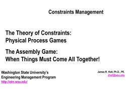 The Assembly Game - Washington State University