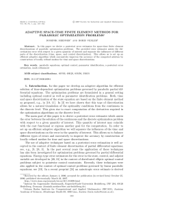 Adaptive Space-Time Finite Element Methods for Parabolic