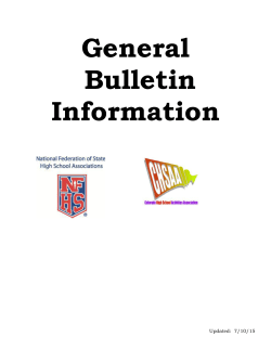 General Bulletin Information - CHSAA