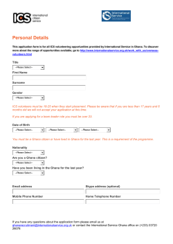 Ghana ICS Application Form